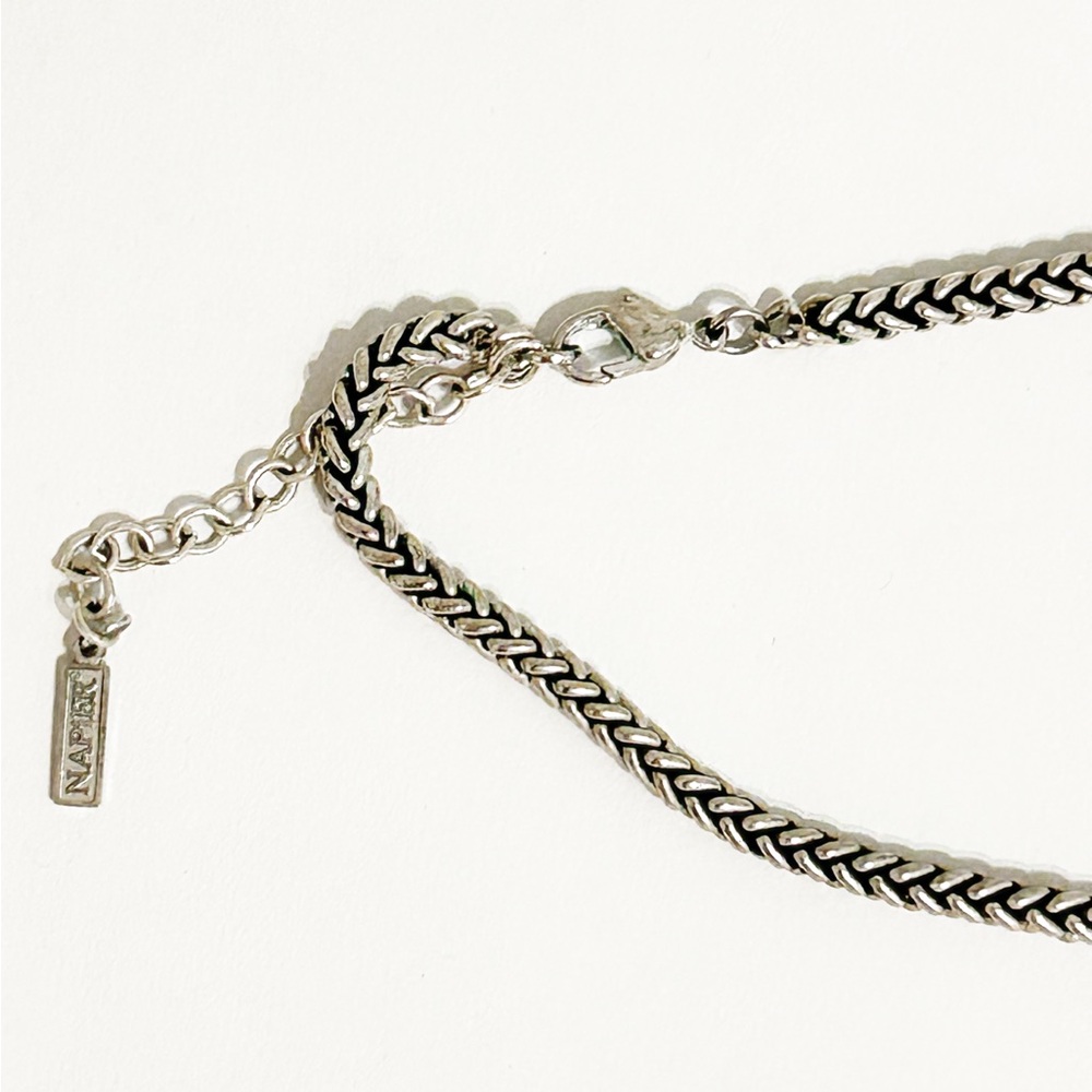 Napier Silver Necklace with Intricate Accents - Picture 9 of 14